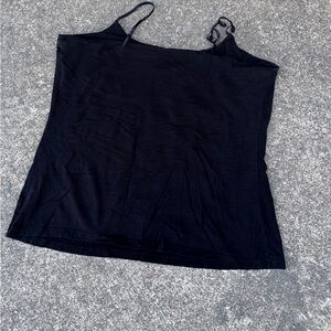 Y2K  Women's Camisole Tank Top - Classic Spaghetti Strap Black size XXL